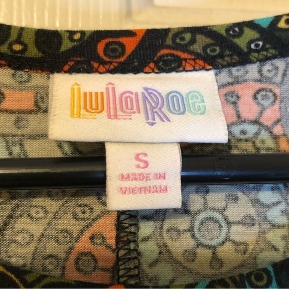 LULAROE Womens Bright Print High Low Comfort Stretch Like New Dress Size Small - Picture 3 of 6